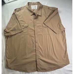 Steve's Jeans Brown Button Up Shirt 5X 100% Cotton